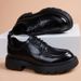 ShoeVault Cross-Border Leather Men 2024 New Light Thick Bottom Derby Shoes British Business Formal Casual_vogvips.com