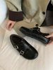 British Style Retro Carved And Velvet Le Fu Shoes For Women 2025 New Autumn And Winter Block Suede Carved Small Leather Shoes_vogvips.com