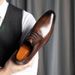 Suitable For All Seasons Maiden 3305 Wood Grain Business Leather Shoes For Men Breathable Lace-up Hand-polished Sizes 38-48_vogvips.com