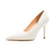 2024 Autumn New Women's High Heels Thin Heel French Fashion Elegant Wedding Bride Ladies White Single Shoes_vogvips.com