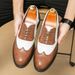 Euro Step Business Formal Casual Carved Brogue Pointed Leather Large Size Fashion Trend Men's Shoes_vogvips.com