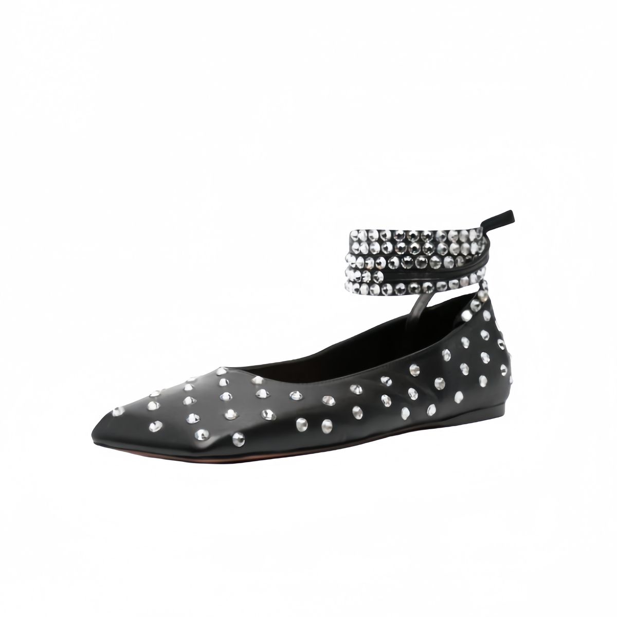 Women's Plus Size Rhinestone Ballet Style Flat Comfortable Legging Shoes Similar To Niche_vogvips.com