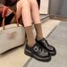 Women's Shoes Classic Round-Toe Loafers With Thick Sole - Slip-On British Style Casual Shoes In Black & Brown (Sizes 34-40)_vogvips.com