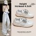 Women's White Sneakers Height Increasing Thick Soled Velcro Casual Sports Versatile Single Shoes Spring Summer New Style_vogvips.com