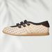Retro Hollow Out Flat Trainers For Women Breathable Perforated Upper Three Velcro Strap Walking Casual Shoes_vogvips.com