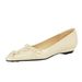 Women's Elegant Pointed Toe Bow Ballet Flats - Slip-On Low Heel Shoes For Spring, Summer & Fall - Available In Silver, Black & Beige - Sizes 35-40_vogvips.com