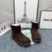2025 Winter New Suede Leather Fashion Wool Snow Boots For Women Versatile Comfortable Warm Thickened Cotton Shoes_vogvips.com