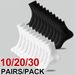 10/20/30 Pairs Neutral Solid Color Mid Calf Round Neck Spring Autumn Sweat Absorbing Breathable All Season Sports Socks_vogvips.com