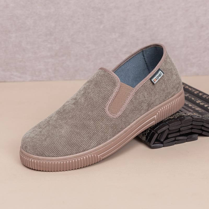 Shoes Men's 2025 Spring New Comfortable Soft-soled One-pedal Canvas Shoes Breathable Non-slip Single Shoes Outdoor Shoes_vogvips.com