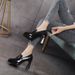 Women's Shoes Patent Leather Fashion High Heels Spring And Autumn Outdoor Thick Heels Metal Solid Color High End Waterproof Platform Single Shoes_vogvips.com