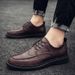 Euro Step 2025 Spring New Casual Men's Leather Youth Breathable Odor-Free British Style Shoes_vogvips.com