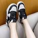 Women's Casual Sneakers Fashion Low-Top Breathable Lace-Up Shoes With Thick Sole Retro Vintage Style In Black And Brown, Sizes 36-40_vogvips.com