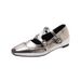 Niche Vintage Mary Jane Bow-toed Shoes For Women Wearing A Square Toe For Lazy People With A Slip-on Single Shoe_vogvips.com