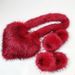 Women's Shoe Crossbody Love Bag Slippers Set Imitation Raccoon Fur Plush Shell Bag Home Shoes_vogvips.com