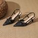 In Stock 6715 French Lace Hollow High-heed Shoes For Women, One-strap Stiletto Pointed Toe Closed-toe Sandals, New_vogvips.com