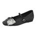 Early Spring Bowknot Rhinestone Height-Increasing Women's Soft Sole, Comfortable For The Feet, Pink French Square-Toed_vogvips.com