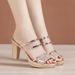 Summer New Thick Type 2 Transparent Anti Slip Korean High Heel Shoes Fashion Women's Slippers_vogvips.com