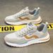 Agan Summer Breathable White Sneakers Men's Trendy Versatile Thick-Soled Board Sports Casual Dad Shoes_vogvips.com