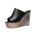 Women’s Shoes Platform Sandals For Women Thick Soled Large Size Fish Mouth Wedge Heeled Slippers_vogvips.com