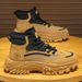 Men's Work Boots Slip-Resistant Anti-Slip Hiking Shoes Comfortable Outdoor Safety Shoes With Thick Sole For Men_vogvips.com