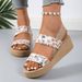Women Floral Print Platform Wedge Sandals Summer Casual Beach Shoes_vogvips.com