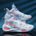Net cloth basketball shoes anti-slip wear damping professional actual combat shoes_vogvips.com