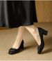 NEW French Square Head Thick Heel High-heeled Shoes Burst Style Is Light And Easy To Wear Daily Commuting Feet Shallow Mouth Single Shoes_vogvips.com