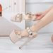 197-1 New 24 Summer Lacquered Leather 17cm Hate Sky High Waterproof Platform Sandals With Strap, T-Stage, Fashion Show_vogvips.com