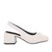 ZA2025 Spring New Women's Shoes White Open-Back Bowknot Decor Ballet High Heels Casual Square-Toe Mary Sandals_vogvips.com