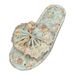 Couple Fabric Slippers Soft Sole Quiet Floor Slippers For Women Bow Tie Home Decor Bedroom Slippers Suitable For All Seasons_vogvips.com