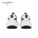 VICKI BROWN Men's Logo Print Patchwork Leather Platform Sneakers, Soft Padded Insole Comfort Non Slip Rubber Sole Fashion Casual Daily Walking Shoes_vogvips.com