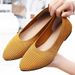 Women's Casual Shoes Pointed Single Shoes Breathable Fly-woven Mother Shoes One Pedal Lazy Shoes Soft-soled Doudou Shoes_vogvips.com