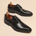 Euro Step Spring Summer Genuine Leather Small Square Toe Brogue Carved Derby First Layer Cowhide Business Formal Men's Shoes_vogvips.com