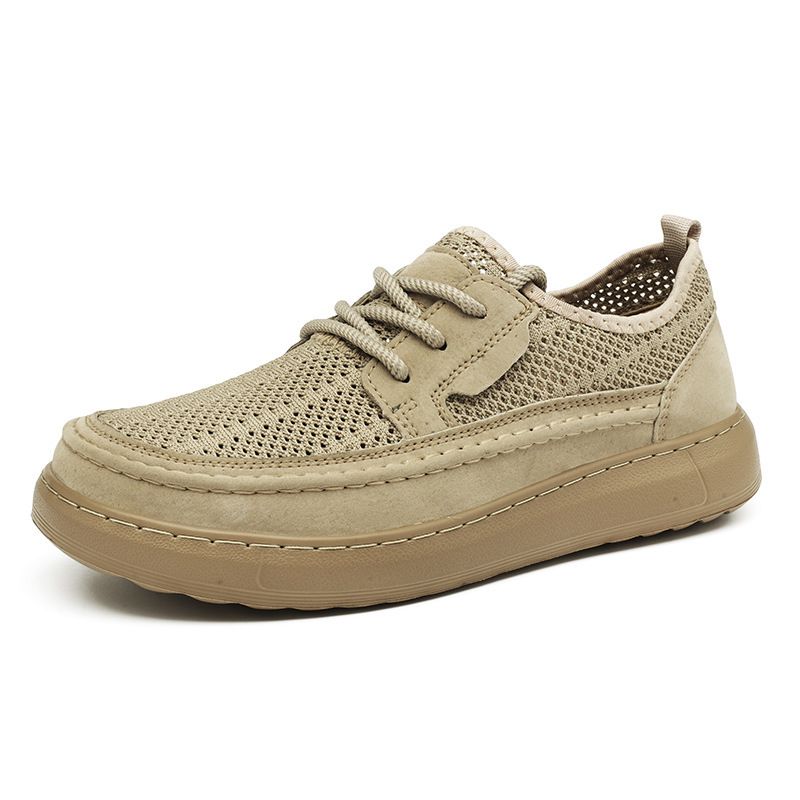 2026 Summer New Breathable Thin Sports Men's Casual Hollow Mesh Shoes Lightweight Soft Sole Sneakers_vogvips.com