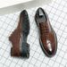 Formal Platform Elevating Leather Shoes Men's Lace-up Groom Wedding Shoes_vogvips.com