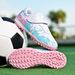 Kids Youth Men’S Football Boots Football Shoes SAIBI New Seamless Flyknit Children's Student Velcro Low-Top Studded Soccer Shoes_vogvips.com