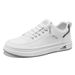 Spring New Breathable White Men's Versatile Thick Soled Sports Casual Leather Board Trendy Shoes_vogvips.com