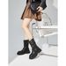 【Ruitian Women's Shoes】Princess Knight ● Genuine Leather Thick-Soled Melad Martin For Women, Foldable Two-Way Wear,_vogvips.com