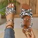 Foreign Trade Plus Size Leopard Print For Women 2024 Spring New Roman Flat Non-Slip Slip-On Beach Sandals Wholesale_vogvips.com