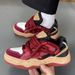 Retro Trendy Versatile Casual Sneakers Women's Breathable Mesh Round Toe Cow Suede Upper Med Heel Street Style Shoes_vogvips.com