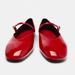 Women's Patent Leather Mary Jane Style Flat Ballet Women 2024 New Fashion Round Toe Red Single Shoes_vogvips.com