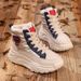 Thick-Soled Snow Boots Cotton Warm 2025 Winter New Fashion Fleece-Lined Versatile Outdoor Women's Shoes_vogvips.com