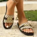 Foreign Trade Cross Border Large Size 2026 New Model European American Big Brand Flat Sandals Versatile And Fashionable_vogvips.com