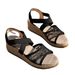 Women's High Heeled Wedge Sandals One Strap Style Trendy Roman Fairy Espadrilles Summer Footwear_vogvips.com