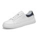 Men's Board Shoes Boys Casual Shoes Four Rubber Sole Leather White Shoes_vogvips.com