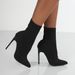 Women's Knit Ankle Boots Pointed Toe Chunky Heel Elastic Martin Boots Stretchy Sock Boots Fashion Casual Shoes Size 34-43_vogvips.com