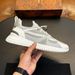 New Men's Cow Suede Knitted Patchwork Comfortable Lightweight Sneakers Fashionable Handsome Slip-On Casual Shoes_vogvips.com