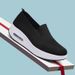 Women's Sneakers Cross-Border Trade 2025 New Thick Sole Air Cushion Casual Mesh Slip-On Height Increasing Walking Shoes_vogvips.com