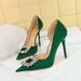 626-K5 Style Banquet Women's Shs Slim Heels Shallow Notched Side Hollow Water Diamond Buckle Super High Heel Single_vogvips.com