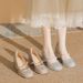 Women's Shoes Champagne Bridal Shoes Square Toe Mary Jane Pumps With Chunky Heel Platform Comfortable Dress Shoes For Wedding & Special Occasions_vogvips.com